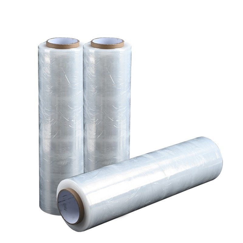厂家PE缠绕膜宽45cm拉伸膜透明材料物流托盘包装用工业打包膜塑料
