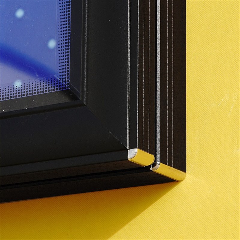 黑色挂墙宣传栏圆角橱窗栏广告牌信息栏企业文化公告栏防水广告牌