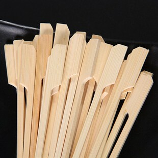 烧烤签厂家15cm铁炮串实用烧烤用具竹质烧烤签 烤串烤肠签