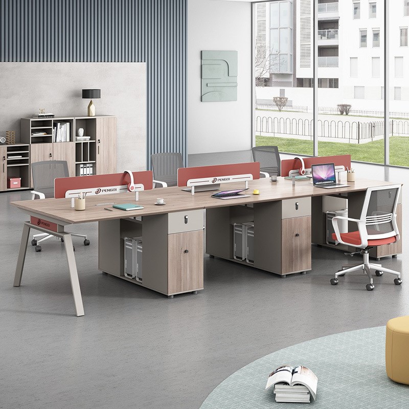 职员办公桌椅简约现代2人4人6人位办公室员工电脑桌屏风工位家具