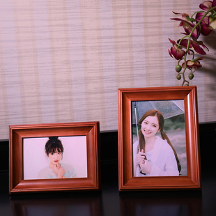 寸白色欧式实木相框摆台儿童宝宝结婚纱照片画框木相框