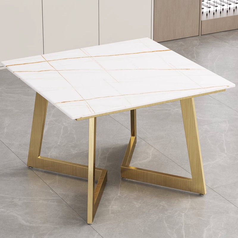 定制岩板瓷砖餐桌腿铁艺茶几底座支架实木板桌脚大理石正方形桌架