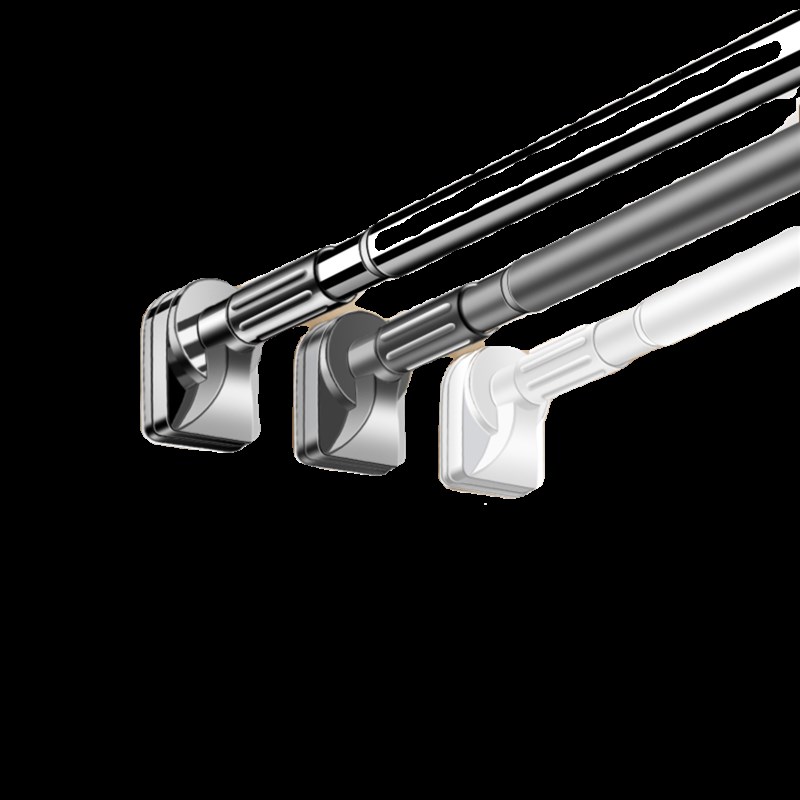 免打孔晾衣杆家用阳台晒衣收缩式挂衣杆不锈钢申缩直管衣架伸缩杆