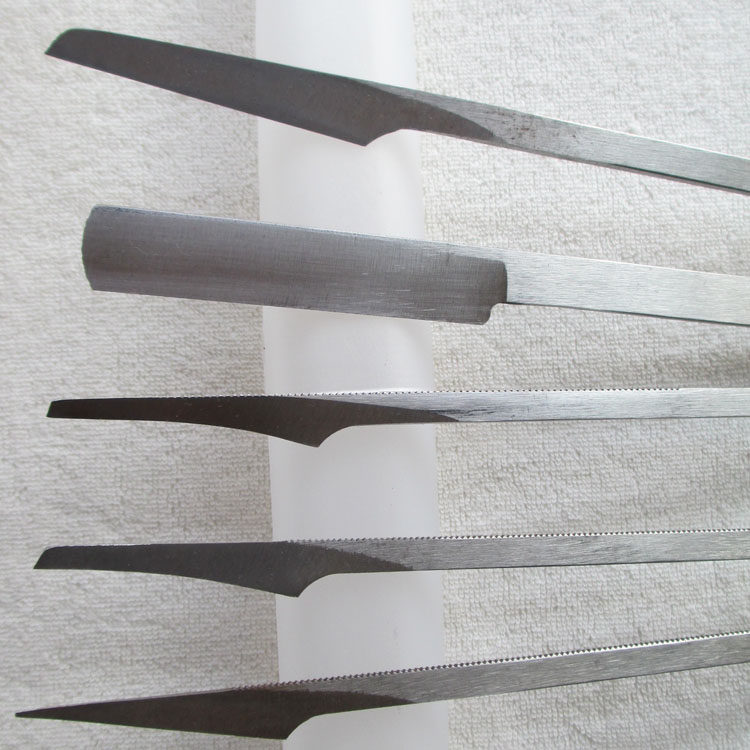 扬州三把刀白钢直口刮刀刮脚丫脚底板老茧弧形刮老皮修脚刀