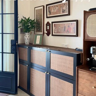 贝达复刻定制柜体餐边柜茶水柜电视柜玄关柜黑色复古咖啡台边柜