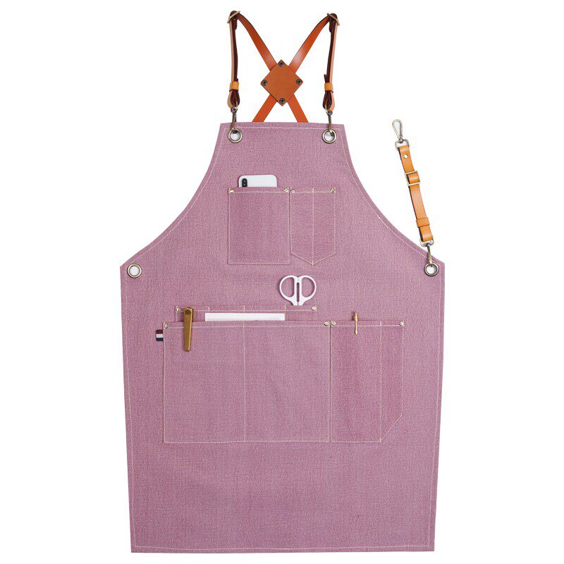 古匹理发师围裙花艺园艺师美甲美发师西网咖咖啡店工作服