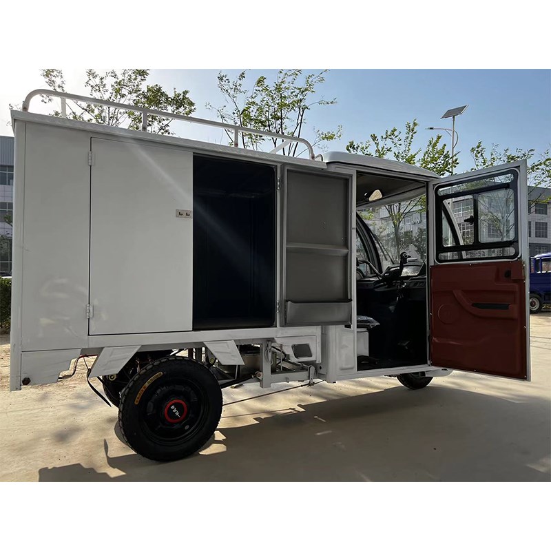 新款快递车电动三轮车封闭带棚拉货载重王农用油电两用邮政车
