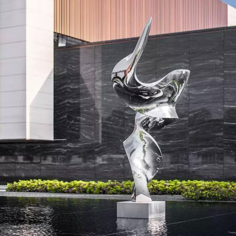 抽象不锈钢艺术雕塑大型园林景观雕塑落地摆件雕塑定制加工
