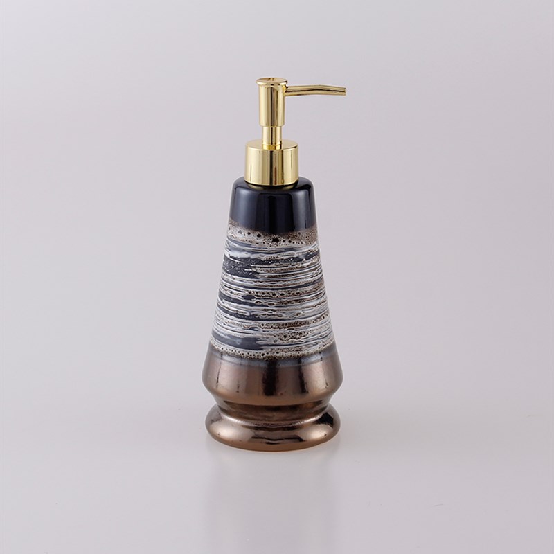 索尔信陶瓷欧式洗手液拉丝分装瓶沐浴露洗发水复古替换空瓶子