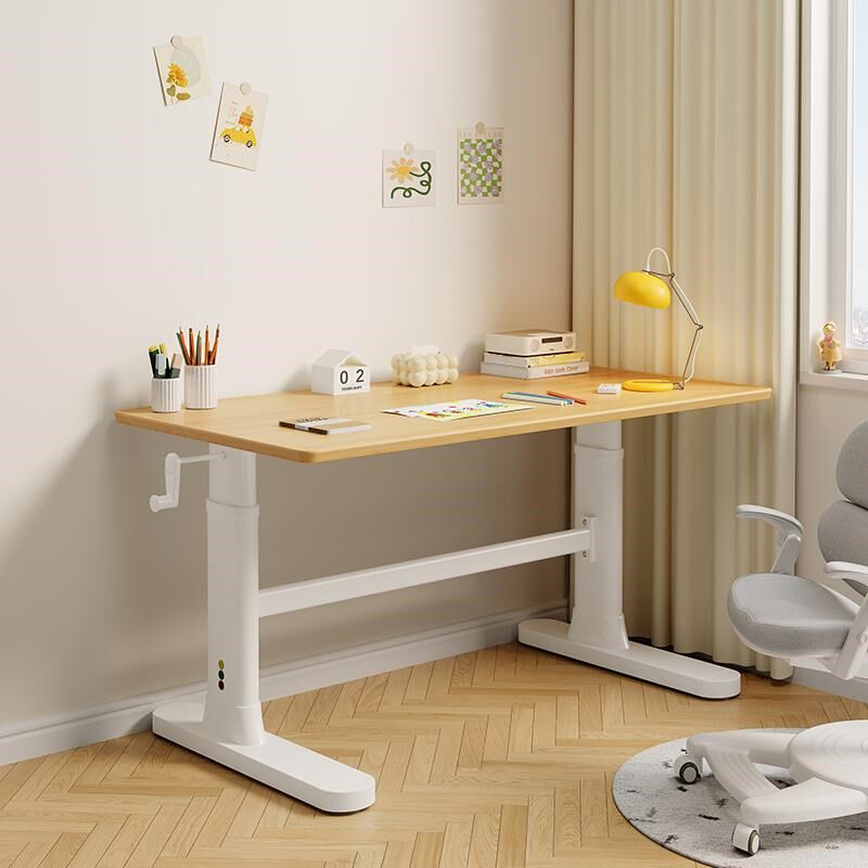 贝班尼儿童学习桌升降橡胶木平板桌电脑桌学生写字桌