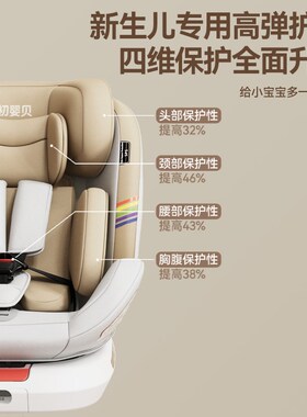 初婴贝儿童安全座椅汽车用宝宝车载旋转坐椅岁坐躺iiz