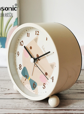 LONI天王星卡通闹钟钟表小学生儿童卧室懒人静音床头钟