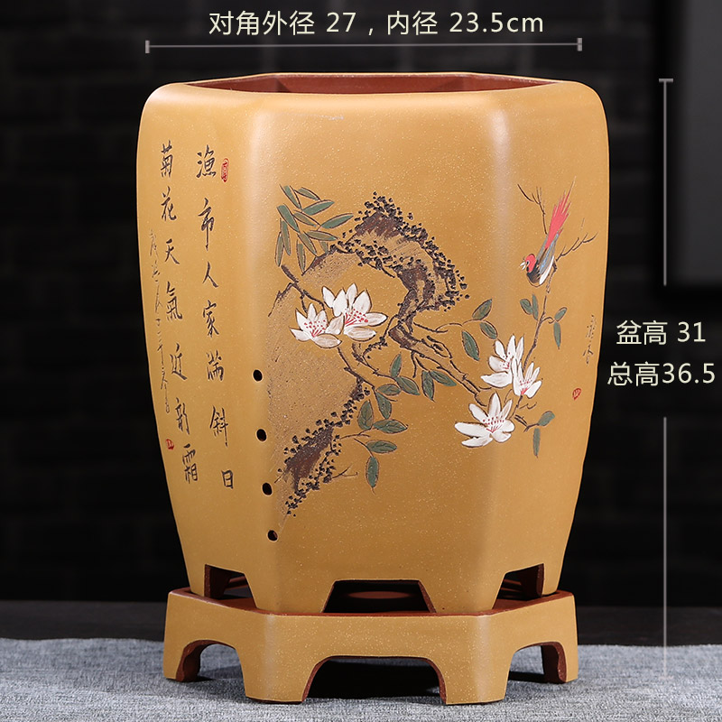 爵遇良品特大号高花盆大型花盆君子兰盆客厅落地大花盆精品高档盆