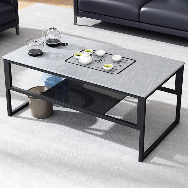 办公室功夫茶几小户型岩板茶几茶台现代茶桌配茶具装一体