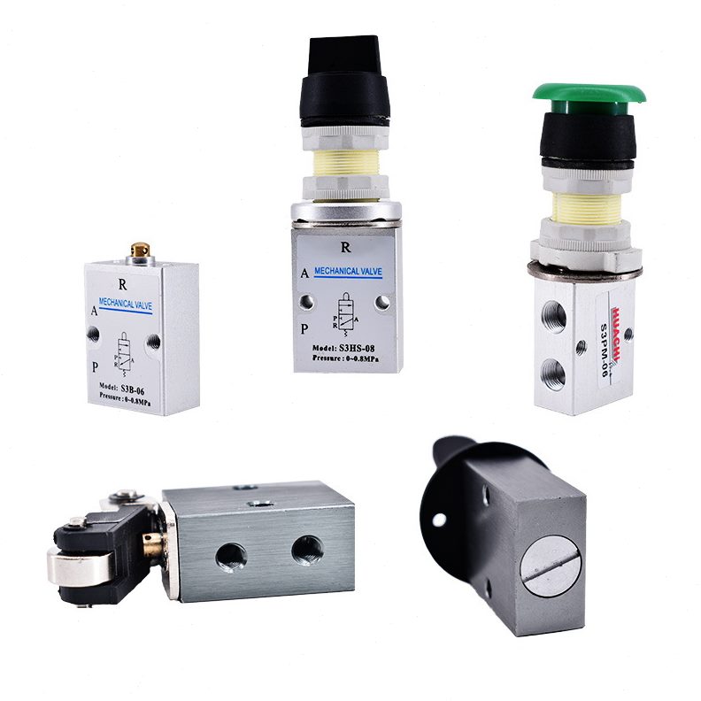 甄选气动机械阀S3B/L/R/V/HS/PM/PL/PF/HL/PP-M5-06-08二位三通控