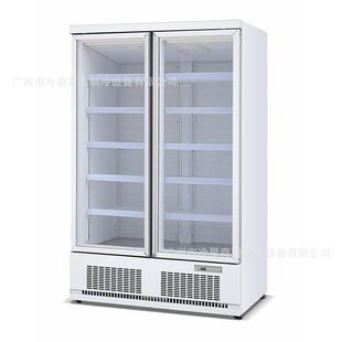 防雾玻璃门110V冰柜 双门下机组饮料展示柜啤酒冷藏冰箱商用立式