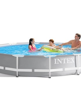 INTEX 26710 儿童游泳池成人管架戏水池36676支架水池