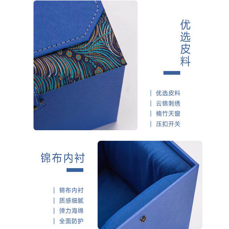 礼品盒皮盒高档精美花瓶大号摆件瓷器收藏随手礼锦盒收纳盒包装盒