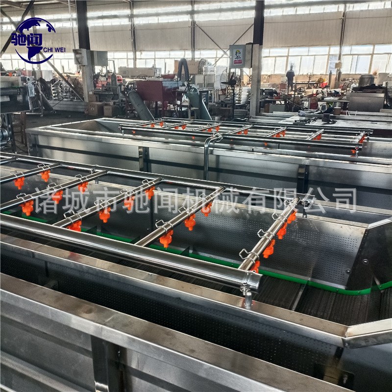 全自动大姜气泡清洗机 大枣辣椒气泡喷淋清洗机 芹菜果蔬清洗机