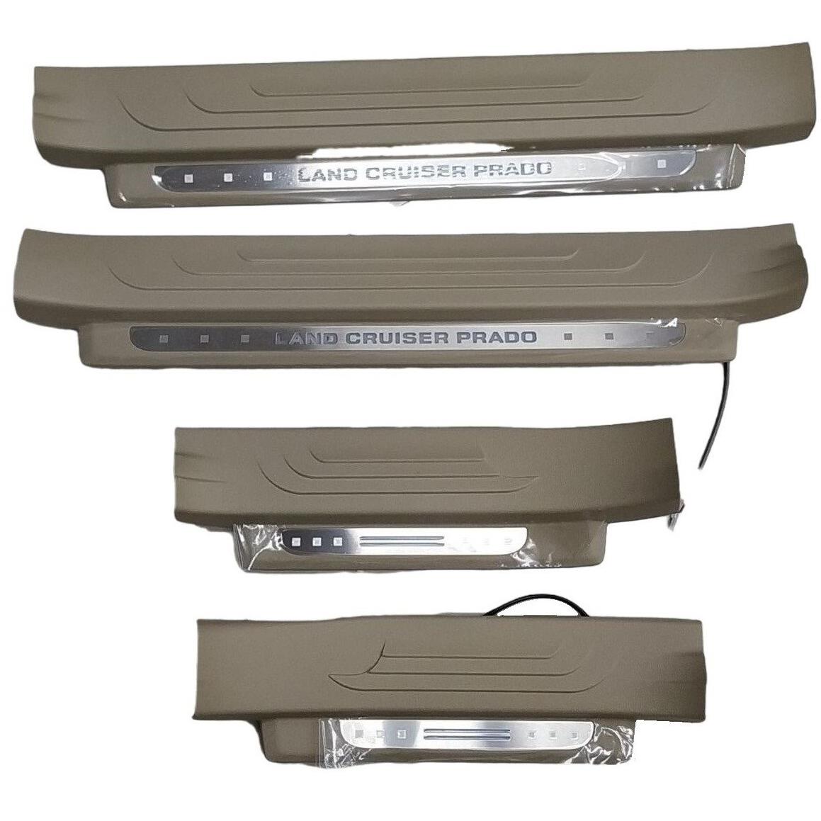 适用10-22霸道门槛条原厂款带灯白蓝光PRADO普拉多米换件迎宾踏板