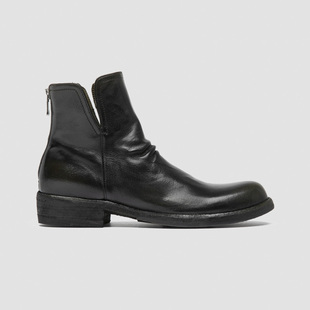 OFFICINE 169 CREATIVE软牛皮手工深染后拉链复古踝靴短靴Legrand
