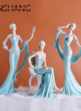 欧式女郎时尚美女摆件家居装饰品客厅酒柜玄关软装摆设结婚礼物