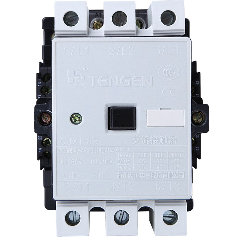 TENGEN天正 CJX1-85/22交流接触器3TF49二开二闭90A 380V三相220V