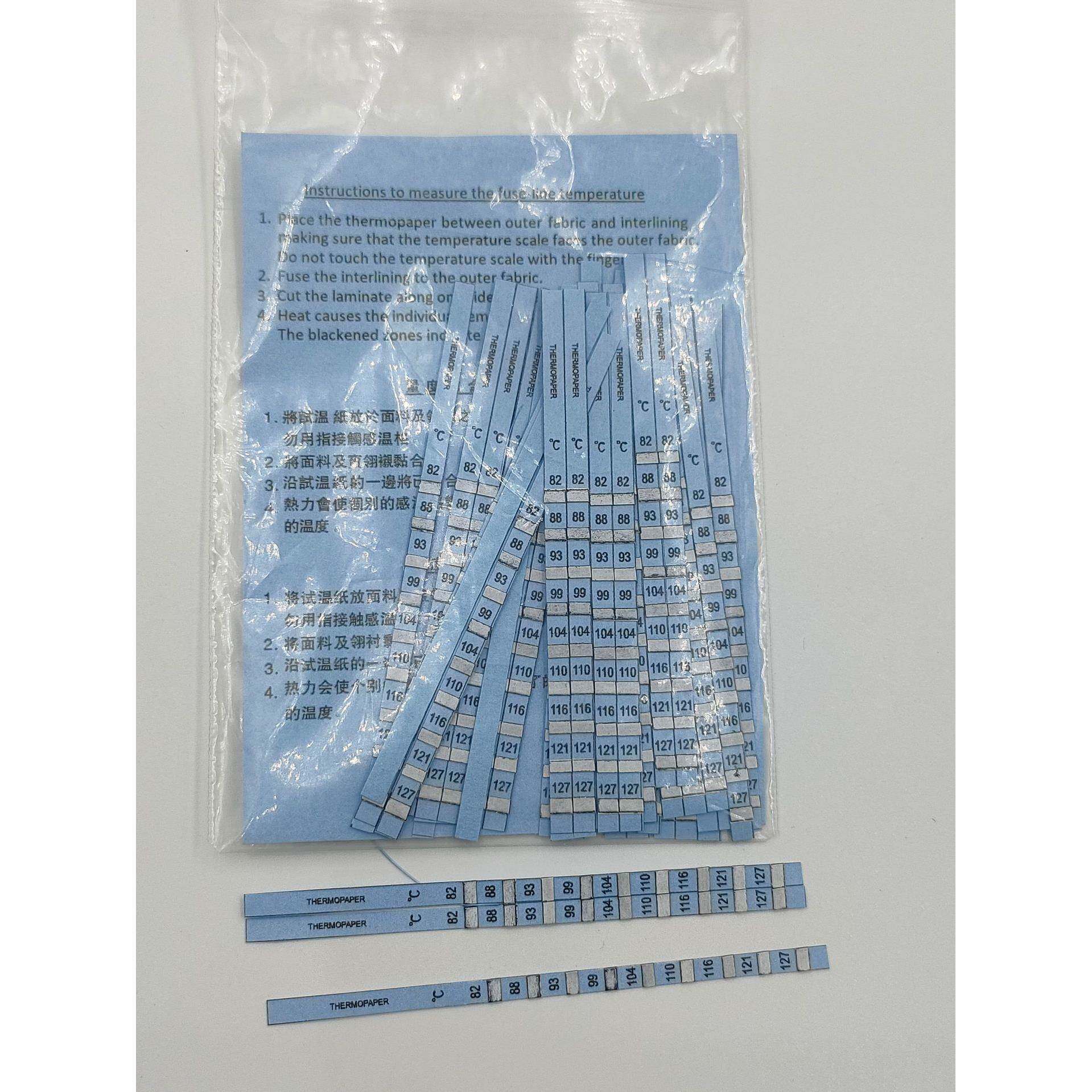 ThermoPapers 82-127度 进口试温纸 粘合机测温纸 一包42条