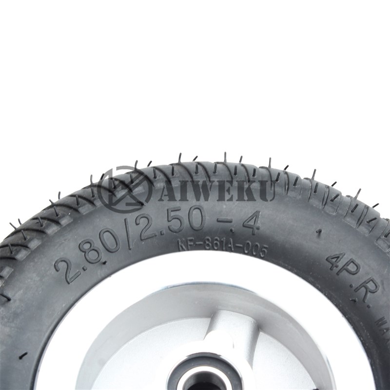 电动滑板车配件2.80/2.50-4内外胎和轮毂三轮车老人代步车轮子