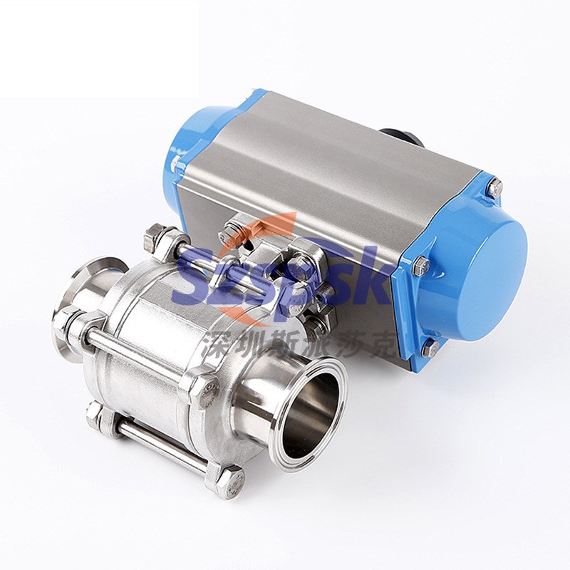 气动快装球阀AT型 气动三片式快接球阀2205 2207球阀 Q681F气动阀