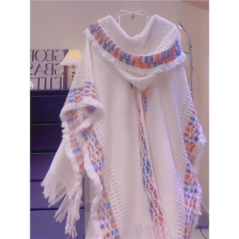 西藏云南出游斗篷披肩连帽毛衣外套女秋冬设计感新疆草原旅行拍照,女装/女士精品,羊绒衫,淘宝优惠券,粉丝福利购,淘宝优惠卷