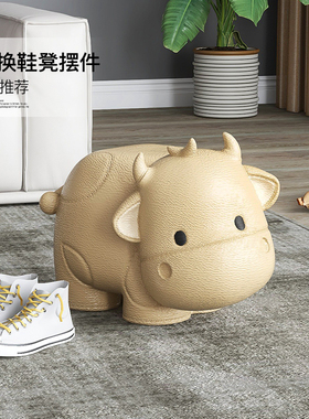 奶油风入户玄关换鞋凳摆件家居饰品门口客厅鞋柜座椅乔迁新居礼品