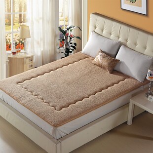 羊羔绒床垫加厚保暖1.5m1.8床褥羊毛睡垫被折叠榻榻米绒面单双人