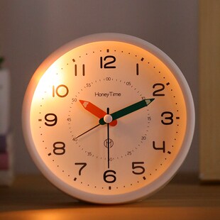 简约静音小闹钟学生桌面床头起床神器2024新款儿童学习专用时钟