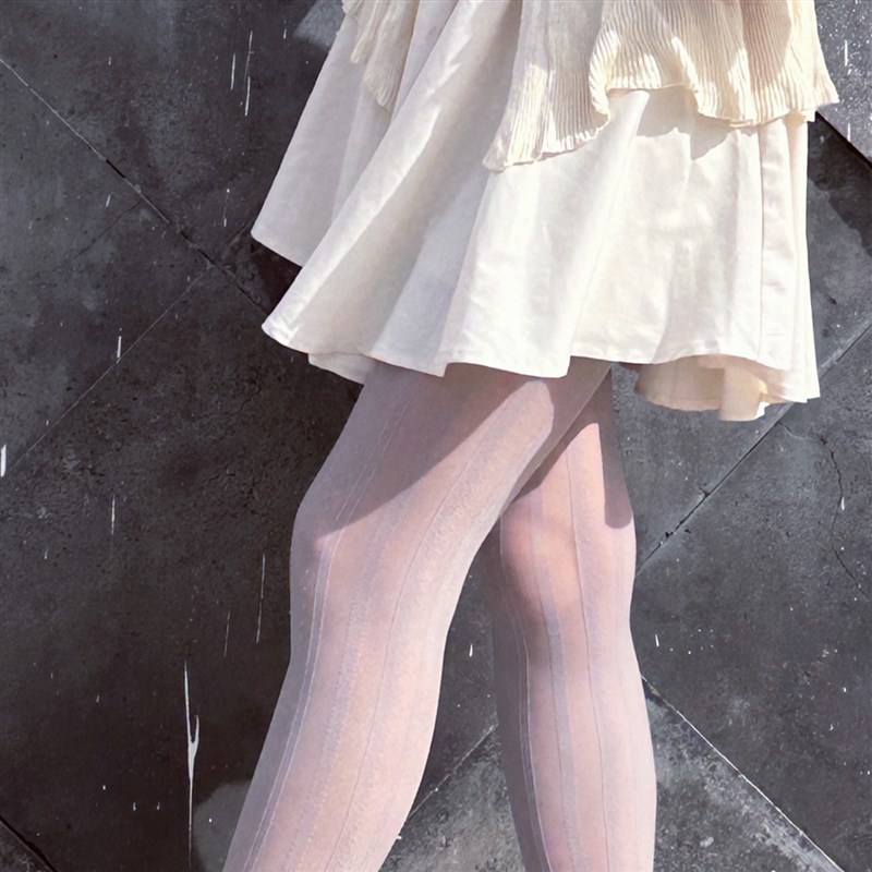 24早秋新品复古宫廷蕾丝氨纶丝袜气质灰色提花薄款透明连裤袜三色