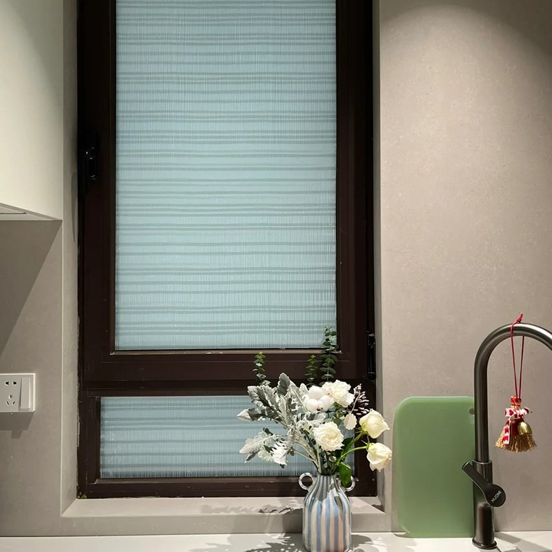 复古玻璃贴纸透光不透明中式3D浮雕艺术玻璃贴静电海棠花窗户贴膜