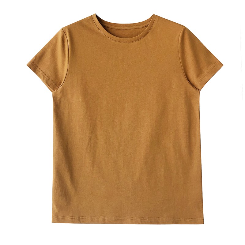 徐莫西 法式简约基本款白色圆领纯棉宽松短袖打底衫T恤女夏内搭上