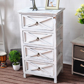 包邮 欧式 时尚 实木做旧收纳柜窄柜子新款 床头柜 田园复古床头柜整装