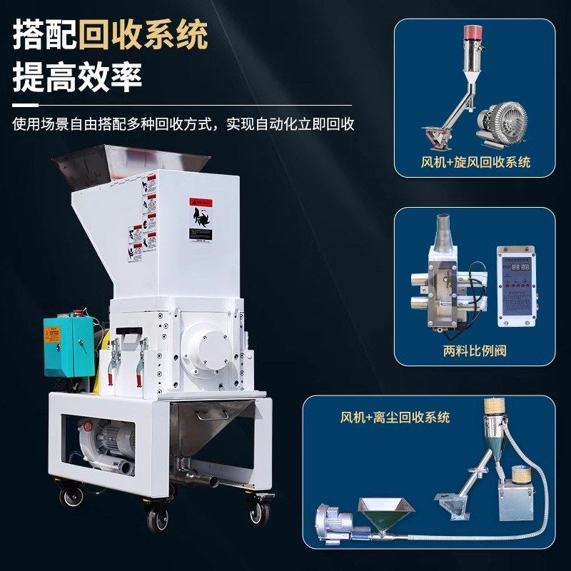 慢速机边粉碎机回收系统菠萝刀中速静音工业大型强力塑料碎料机,机械设备,粉碎机,淘宝优惠券,粉丝福利购,淘宝优惠卷