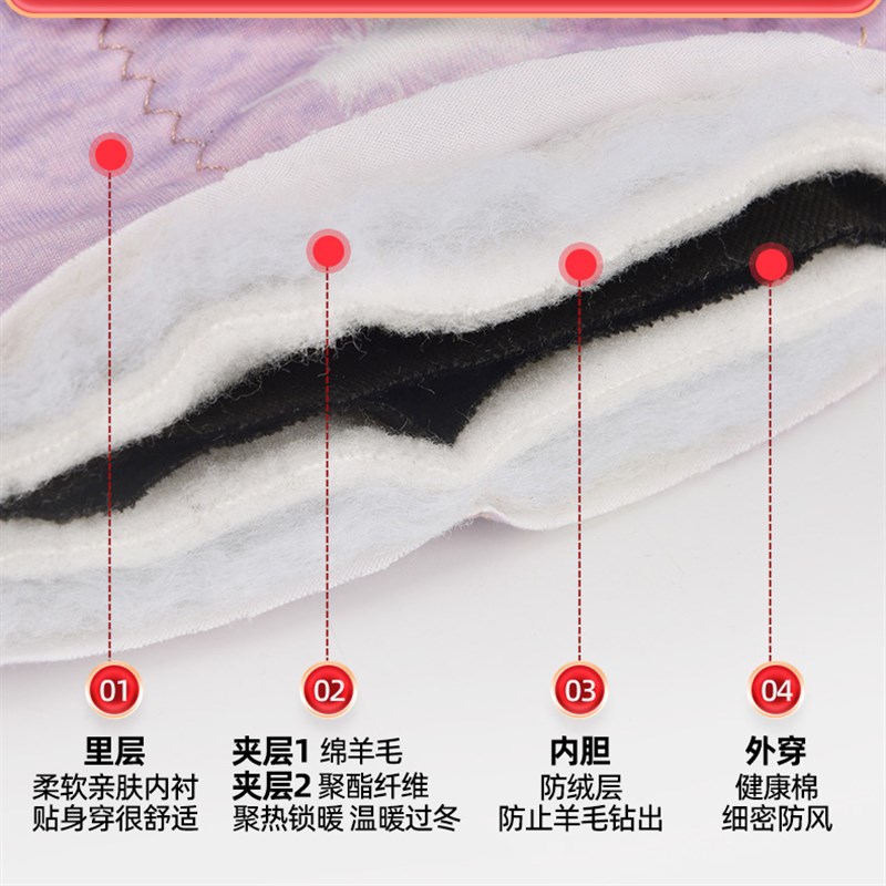 2024新款100羊毛棉裤女士冬季高腰高弹加绒加厚护膝外穿保暖裤子