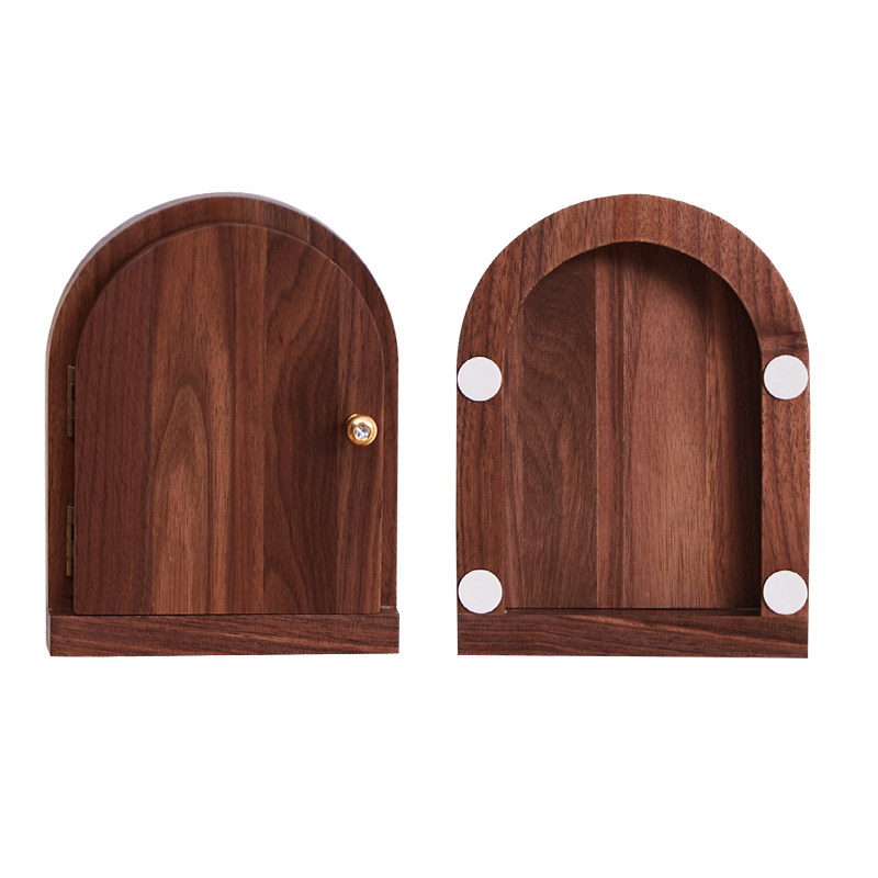 黑胡桃木开关保护套贴墙贴家用遮挡插座装饰框遮挡保护盖防触电罩