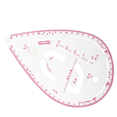 6403纽扣尺 打板尺多功能袖笼尺 口袋描线尺曲线 放码尺