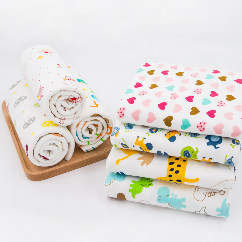 纯棉布料宝宝卡通针织布儿童服装秋衣布婴儿棉衣包被床单A类面料