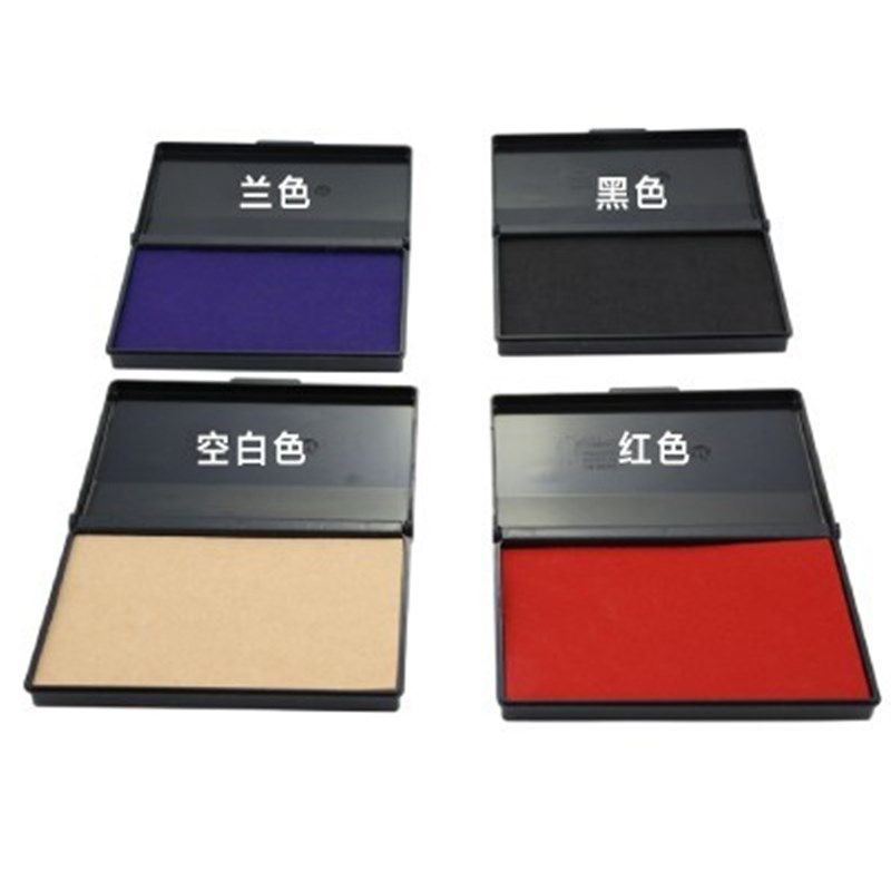 红色印泥卓达印章印油印台转轮日期章专用印台红蓝黑色印泥空白