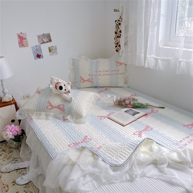 特别软妹甜甜夏季床裙凉感乳胶凉席三件套冰丝席空调席可机洗,床上用品,乳胶席,淘宝优惠券,粉丝福利购,淘宝优惠卷