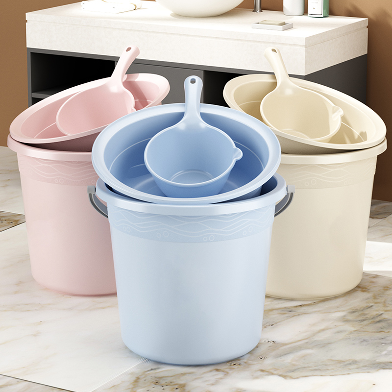 加厚塑料桶水桶家用储水桶学生宿舍洗漱手提洗衣洗澡桶大容量圆桶
