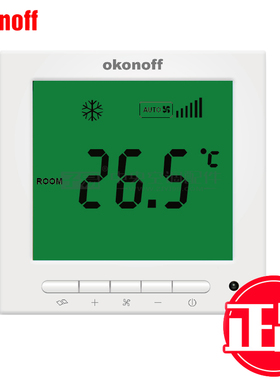 okonoff柯耐弗S600液晶温控器中央空调温控面板开关地暖控制面板