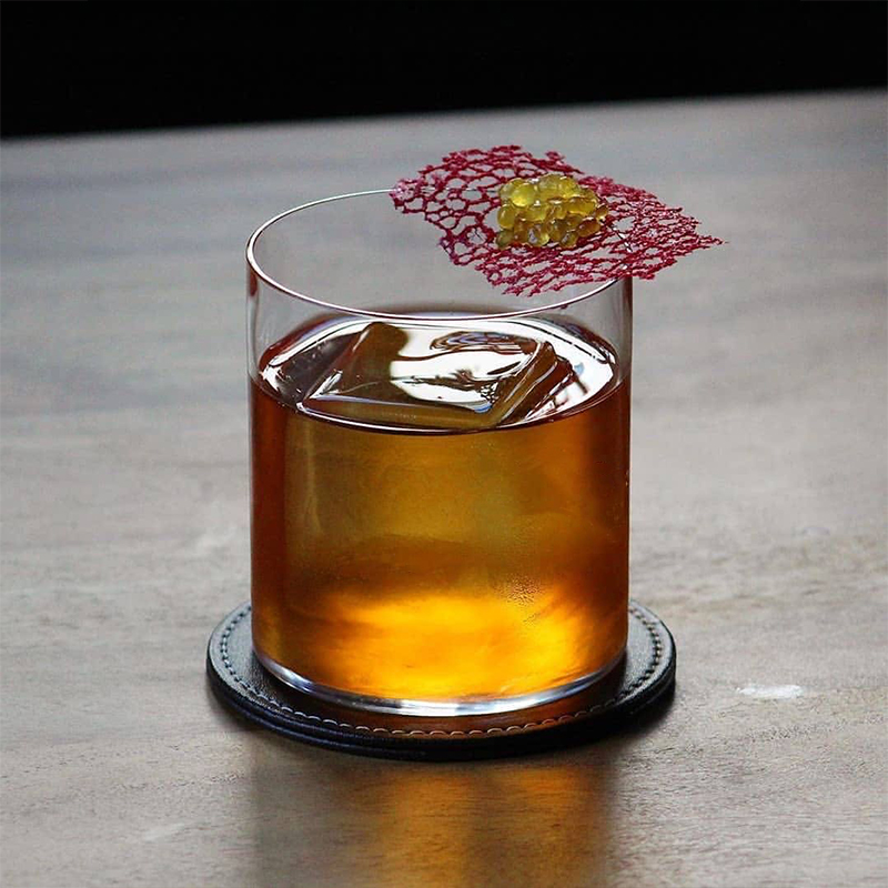 酒吧灵魂 无铅水晶薄款古典鸡尾酒杯 圆冰球杯大方冰块杯威士忌杯