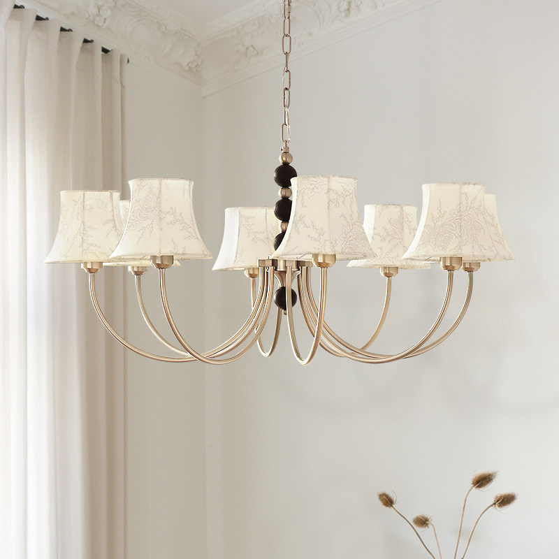 凯乔  法式中古客厅吊灯实木复古布艺书房卧室主灯2024年新款灯具,家装灯饰光源,客厅吊灯,淘宝优惠券,粉丝福利购,淘宝优惠卷