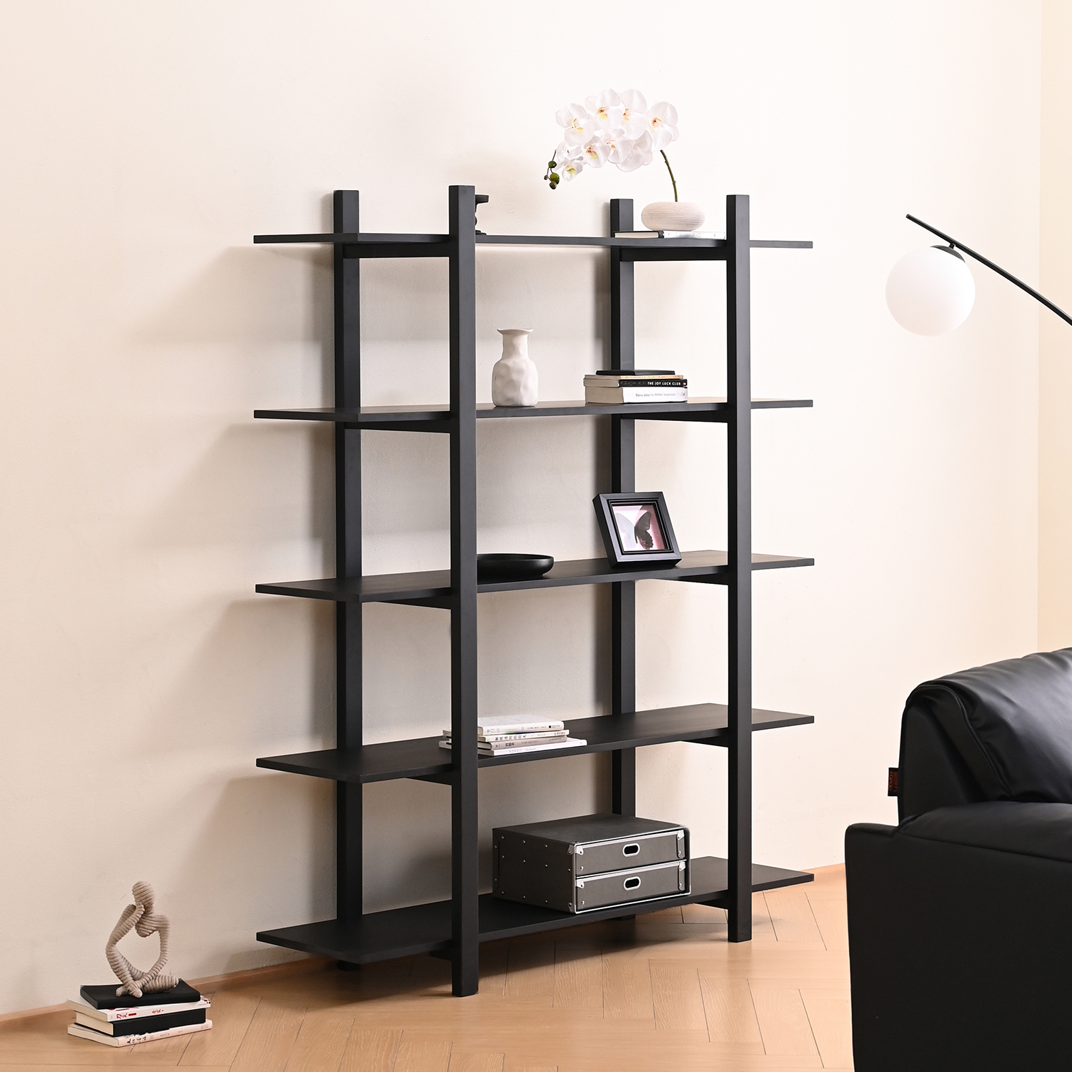 艾迪嘉 查尔斯展示架 全实木书架现代简约多层书柜落地收纳架家用